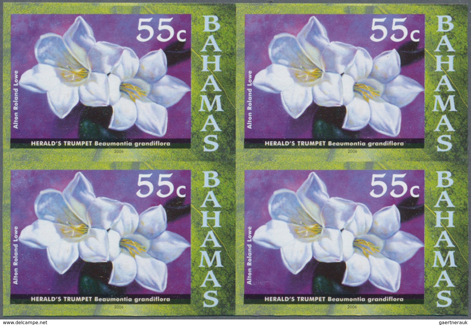 Thematik: Flora, Botanik / Flora, Botany, Bloom: 2006, Bahamas. Imperforate Block Of 4 For The 55c V - Altri & Non Classificati