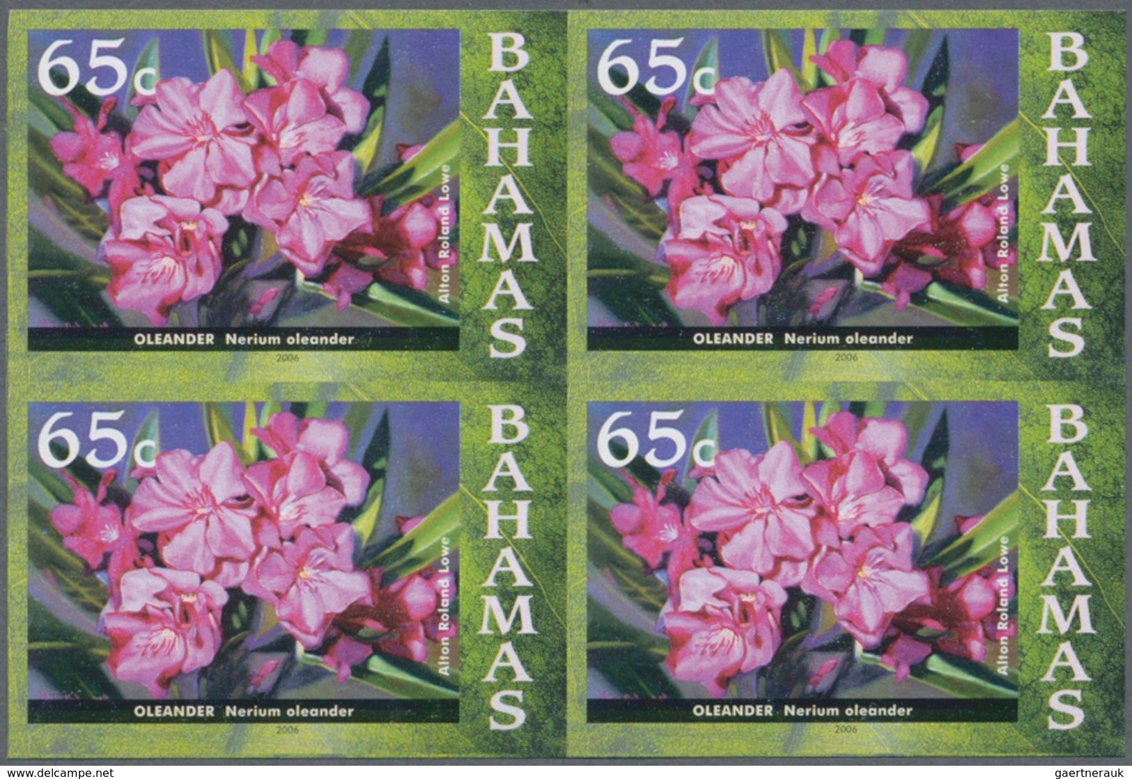 Thematik: Flora, Botanik / Flora, Botany, Bloom: 2006, Bahamas. Imperforate Block Of 4 For The 65c V - Other & Unclassified