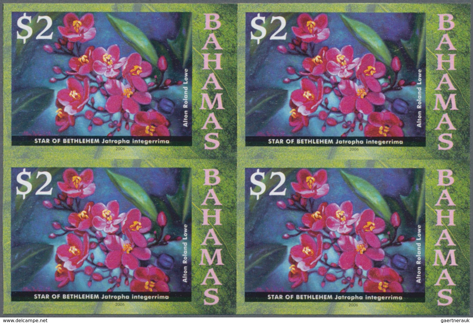 Thematik: Flora, Botanik / Flora, Botany, Bloom: 2006, Bahamas. Imperforate Block Of 4 For The $2 Va - Andere & Zonder Classificatie