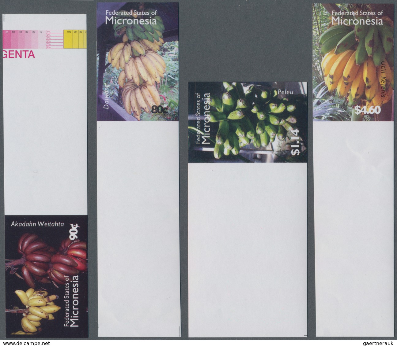 Thematik: Flora-Obst + Früchte / Flora-fruits: 2007, MICRONESIA: Definitive Issue 'Banana Species' C - Fruits