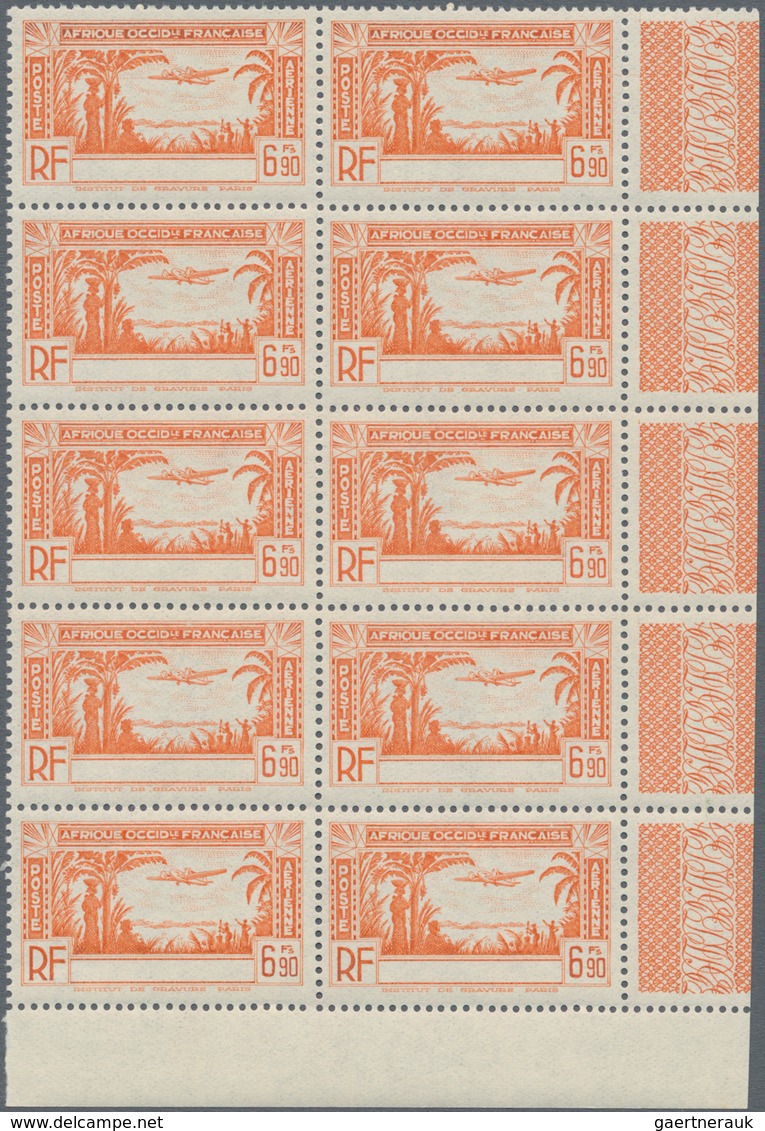 Thematik: Flugzeuge, Luftfahrt / Airoplanes, Aviation: 1940, IVORY COAST: Airmail Issue 6.90fr. Oran - Flugzeuge