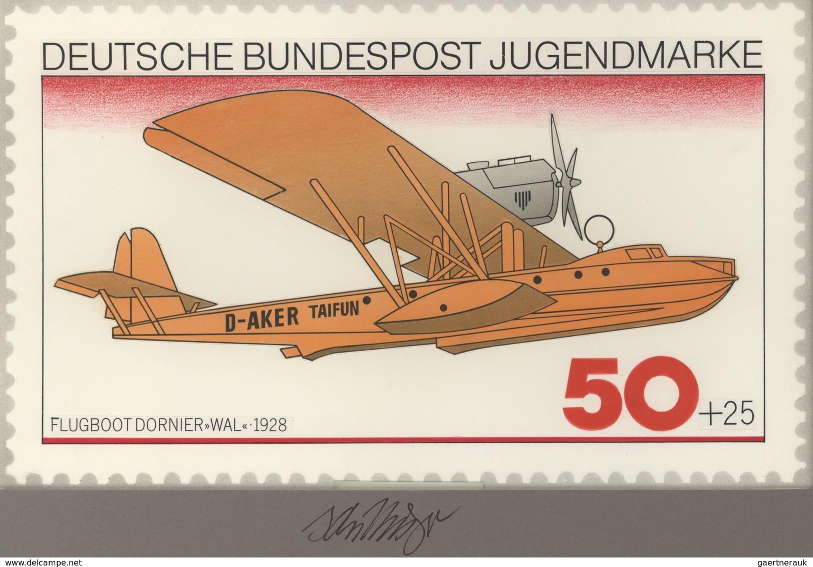 Thematik: Flugzeuge, Luftfahrt / Airoplanes, Aviation: 1978, Bund, Nicht Angenommener Künstlerentwur - Vliegtuigen