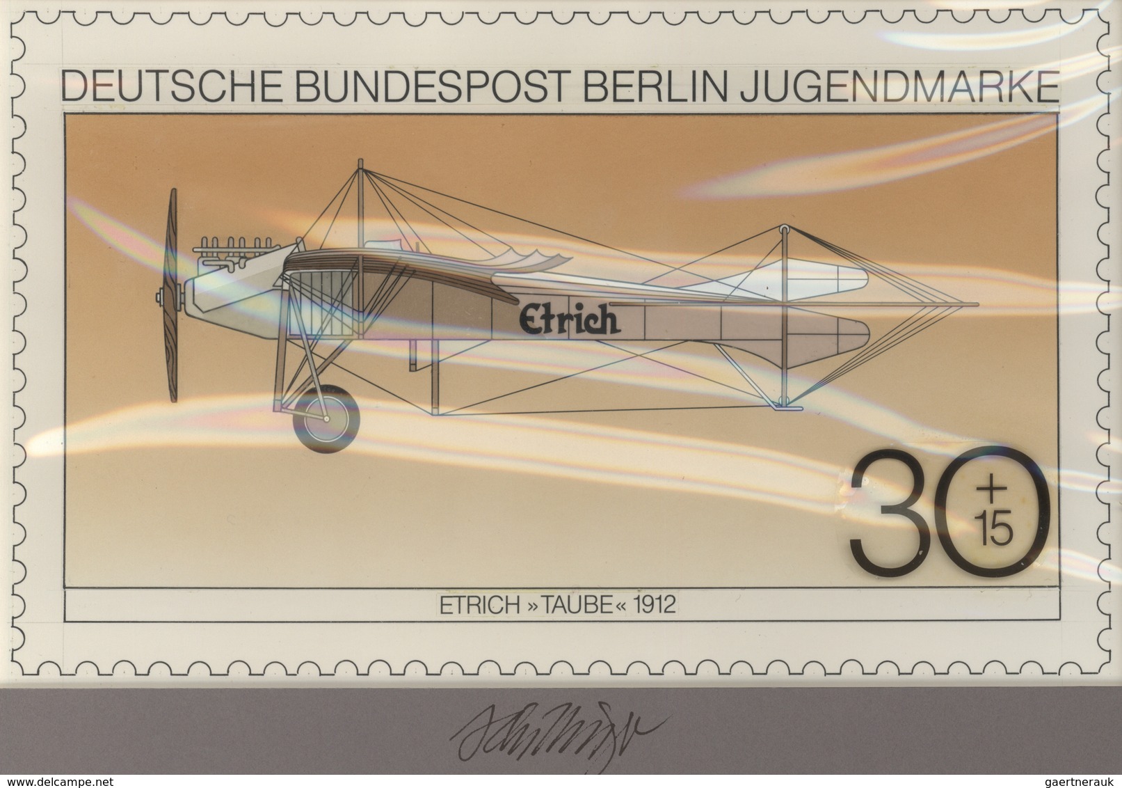 Thematik: Flugzeuge, Luftfahrt / Airoplanes, Aviation: 1978, Berlin, Nicht Angenommener Künstlerentw - Flugzeuge