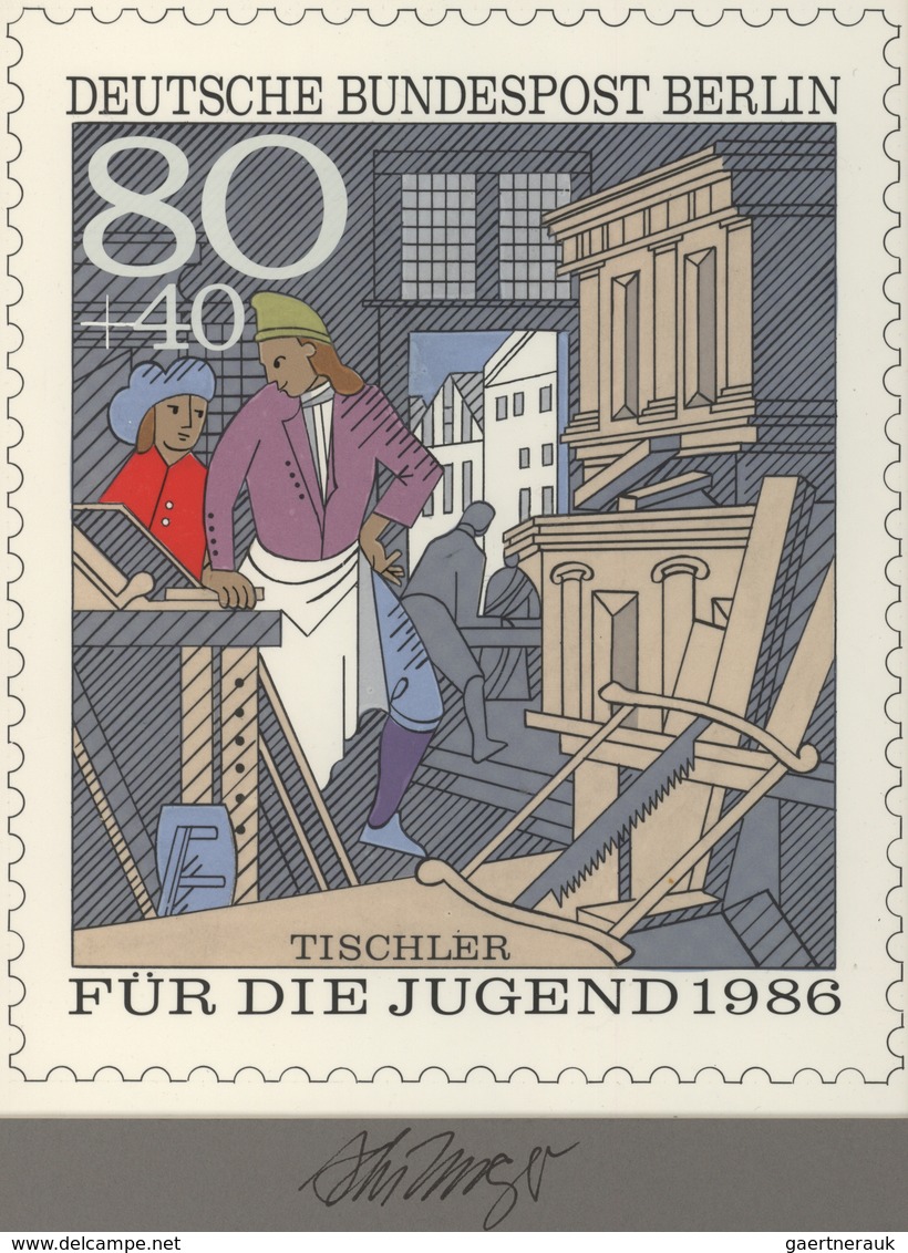 Thematik: Handwerk / Handicraft: 1986,Berlin, Nicht Angenommener Künstlerentwurf (17,0x20,5) Von Pro - Ohne Zuordnung