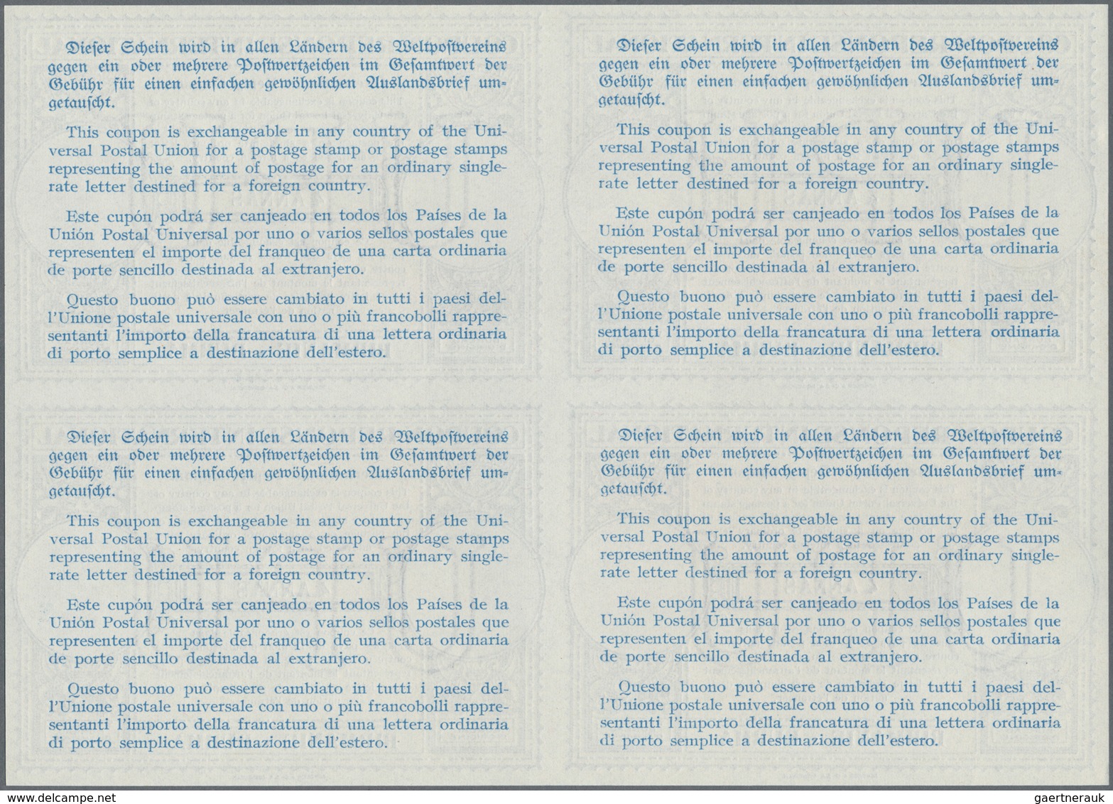 Thematik: I.A.S. / Intern. Reply Coupons: 1947/1958. Lot Of 2 Different Intl. Reply Coupons (London - Zonder Classificatie