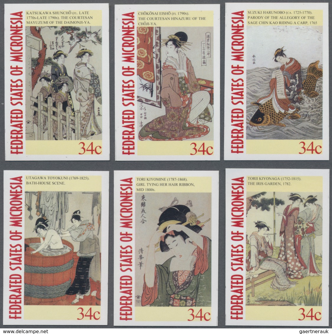 Thematik: Kunst / Art: 2001, MICRONESIA: International Stamp Exhibition Philanippon Complete Set Of - Sonstige & Ohne Zuordnung