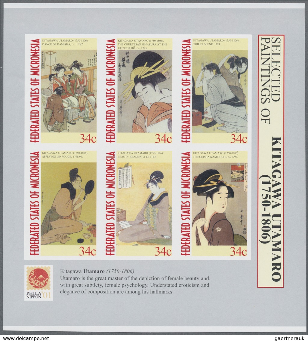 Thematik: Kunst / Art: 2001, MICRONESIA: International Stamp Exhibition Philanippon Complete Set Of - Sonstige & Ohne Zuordnung