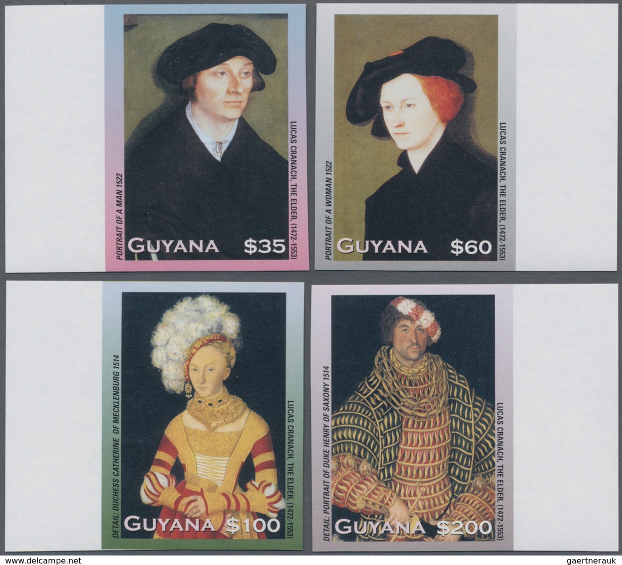 Thematik: Malerei, Maler / Painting, Painters: 2003, GUYANA: Paintings From Lucas Cranach The Elder - Andere & Zonder Classificatie