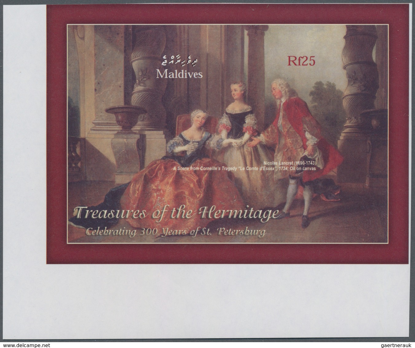 Thematik: Malerei, Maler / Painting, Painters: 2004, MALDIVES: Treasures Of The Hermitage (300 Years - Sonstige & Ohne Zuordnung