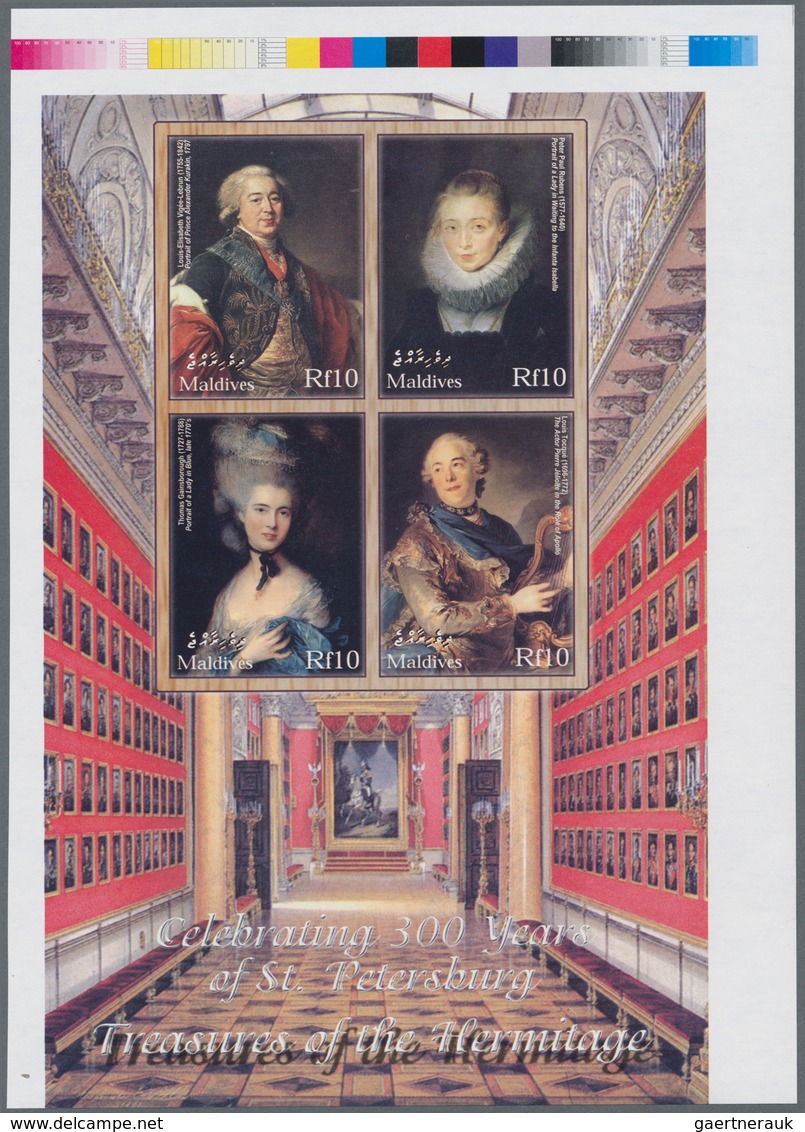 Thematik: Malerei, Maler / Painting, Painters: 2004, MALDIVES: Treasures Of The Hermitage (300 Years - Autres & Non Classés