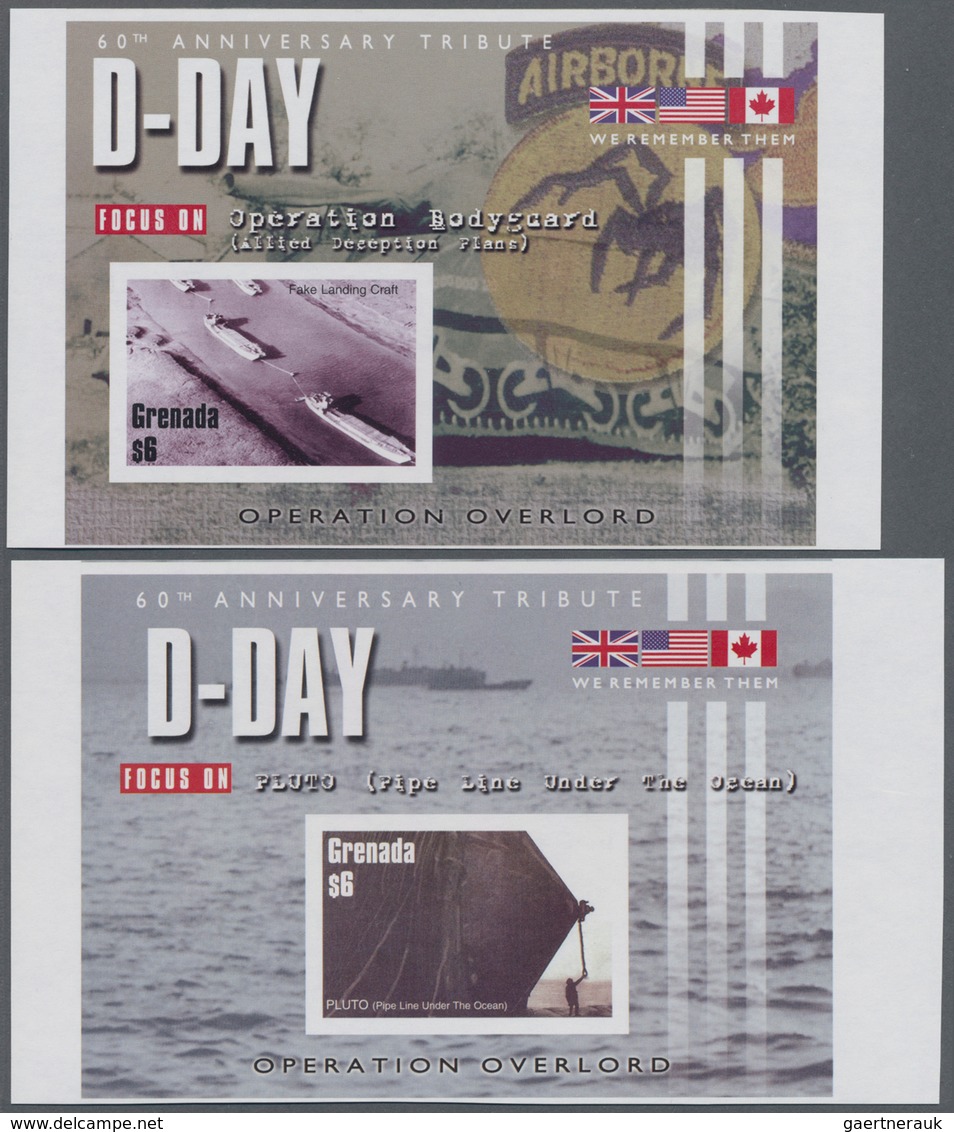 Thematik: Militär / Military: 2004, GRENADA: 60th Anniversary Of D-Day Complete Set Of Four, Two She - Militaria