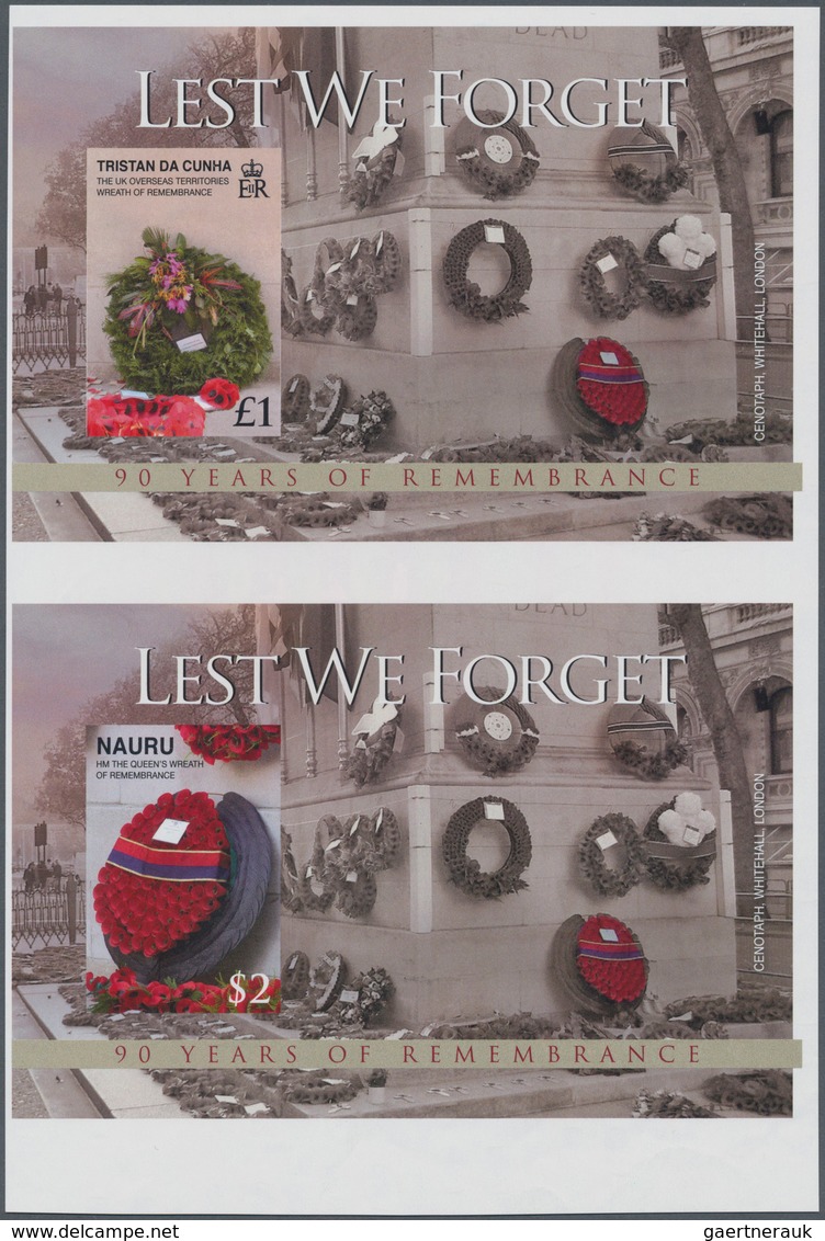 Thematik: Militär / Military: 2008, NAURU And TRISTAN DA CUNHA: 90 Years Of Remembrance (End Of WWII - Militaria