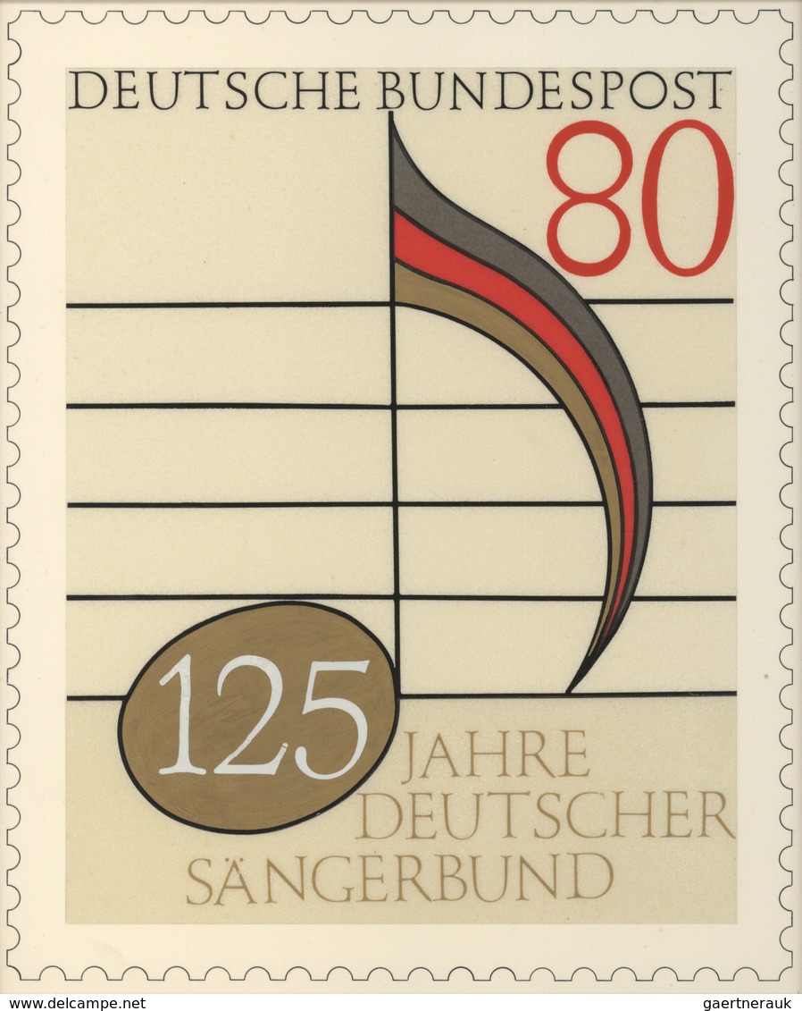 Thematik: Musik / Music: 1987,Bund, Nicht Angenommener Künstlerentwurf (17x21) Von Prof. H.Schilling - Musik