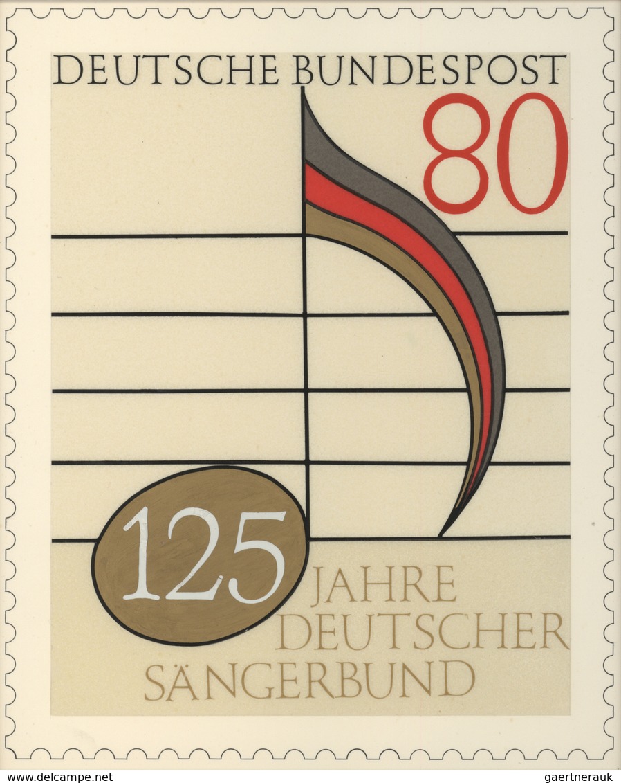 Thematik: Musik / Music: 1987,Bund, Nicht Angenommener Künstlerentwurf (17x21) Von Prof. H.Schilling - Music