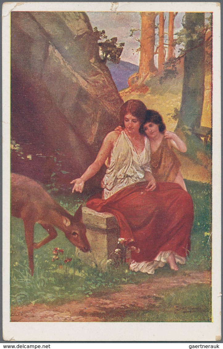 Thematik: Musik-Komponisten / Music-composers: 1932, German Reich. Private Postcard 3p Goethe Showin - Musik
