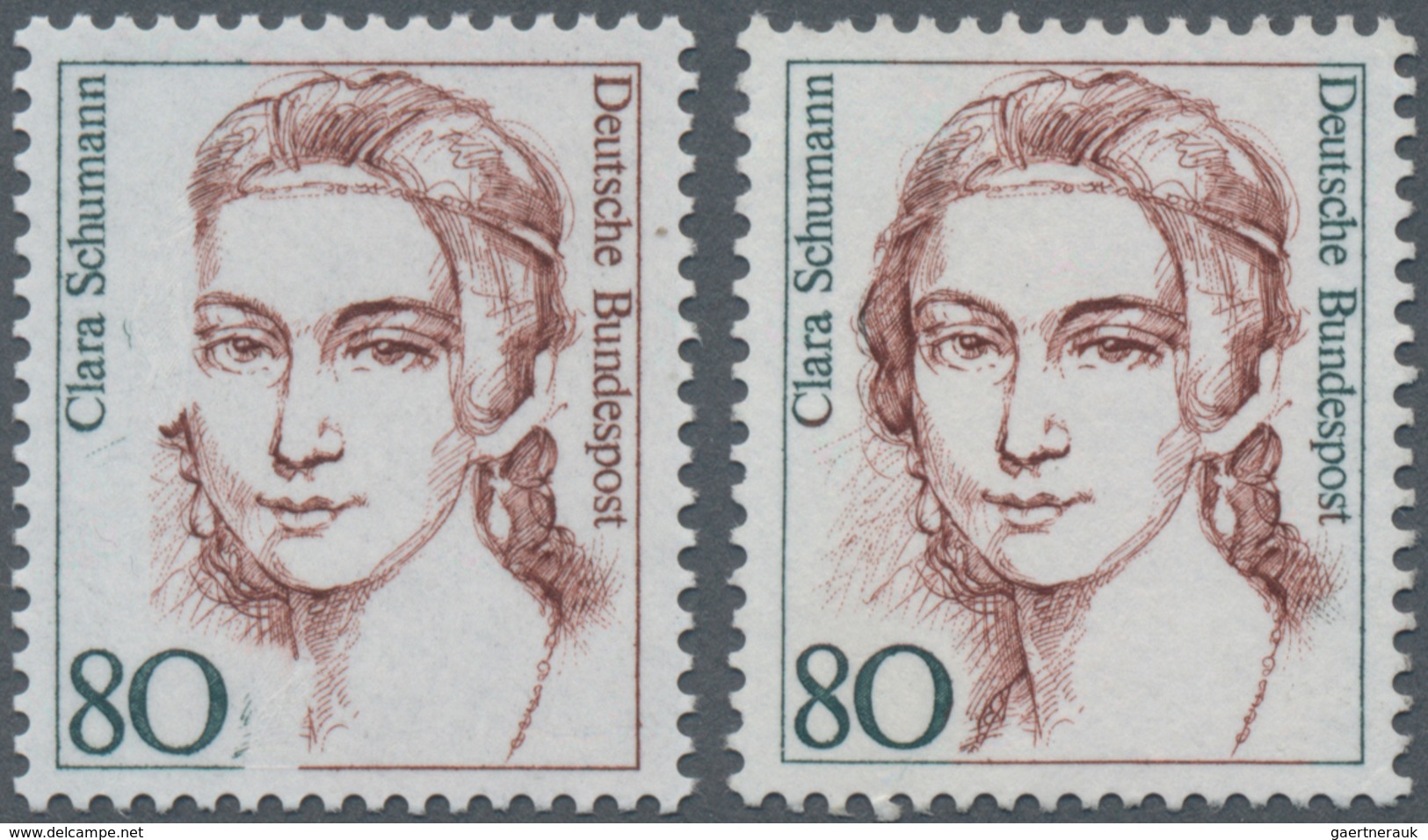 Thematik: Musik-Komponisten / Music-composers: 1986, FRG. "80p Clara Schumann, Pianist", From The Se - Musik