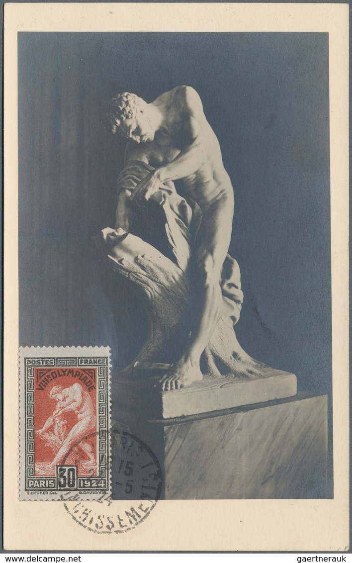 Thematik: Olympische Spiele / Olympic Games: 1924, France For Paris 1924. Maximum Card With Olympic - Other & Unclassified