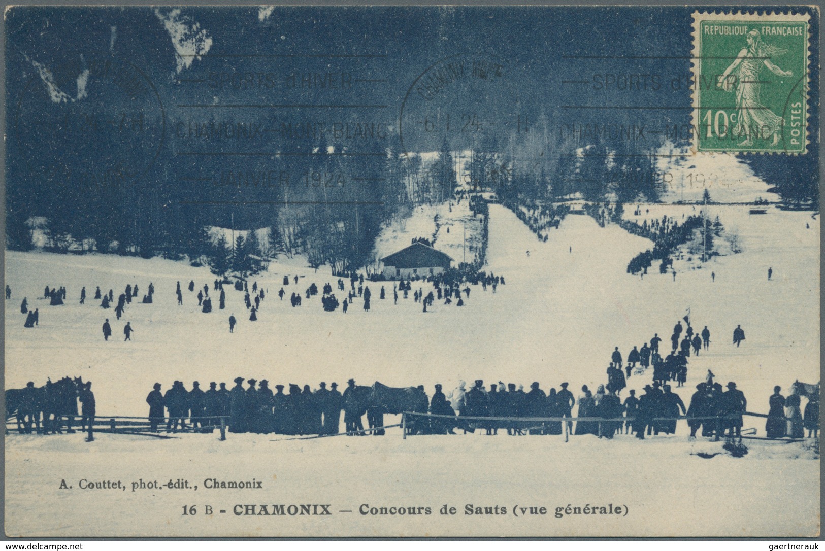 Thematik: Olympische Spiele / Olympic Games: 1924, Frankreich, Maschinen-o CHAMONIX "Sports D'Hiver/ - Andere & Zonder Classificatie