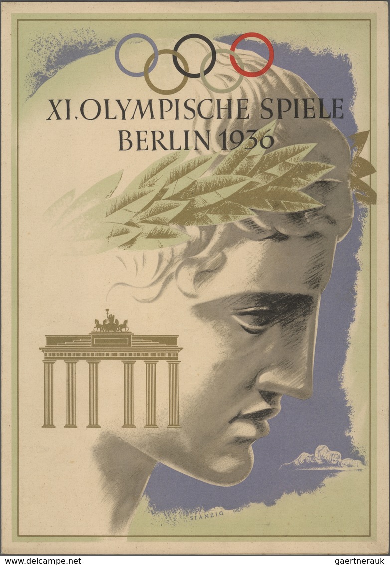 Thematik: Olympische Spiele / Olympic Games: 1936, German Reich. Ornamental Telegram "XI. Olympische - Other & Unclassified