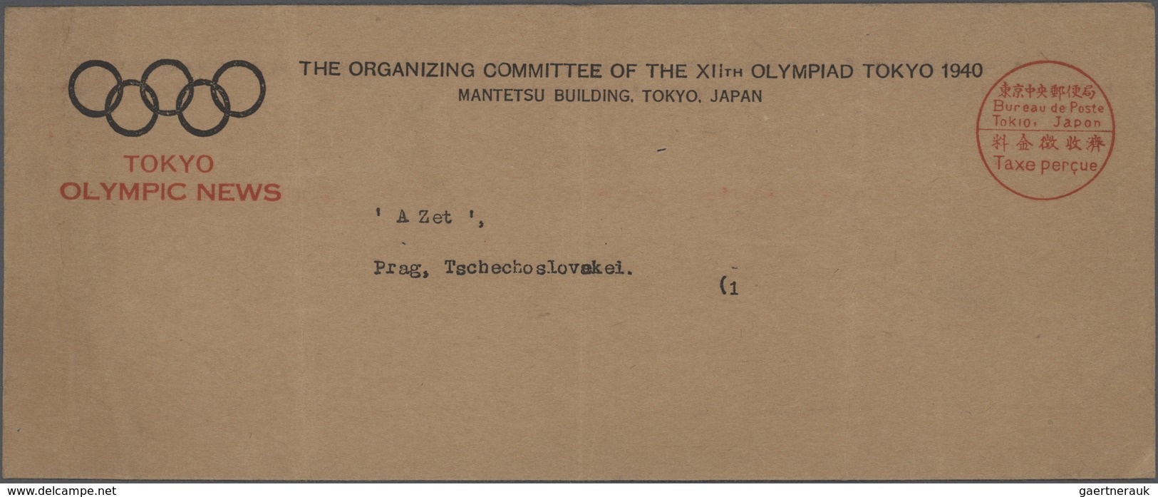 Thematik: Olympische Spiele / Olympic Games: 1940, XIIth Olympiad Tokyo: Organizing Committee Bullet - Andere & Zonder Classificatie