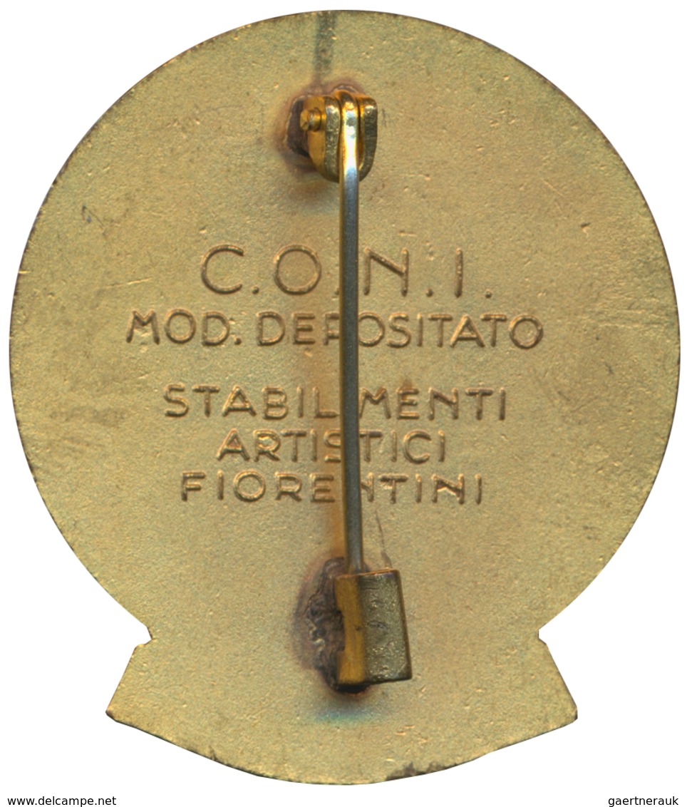 Thematik: Olympische Spiele / Olympic Games: 1956, Italy For Cortina 1956. Metal Participant Badge A - Sonstige & Ohne Zuordnung