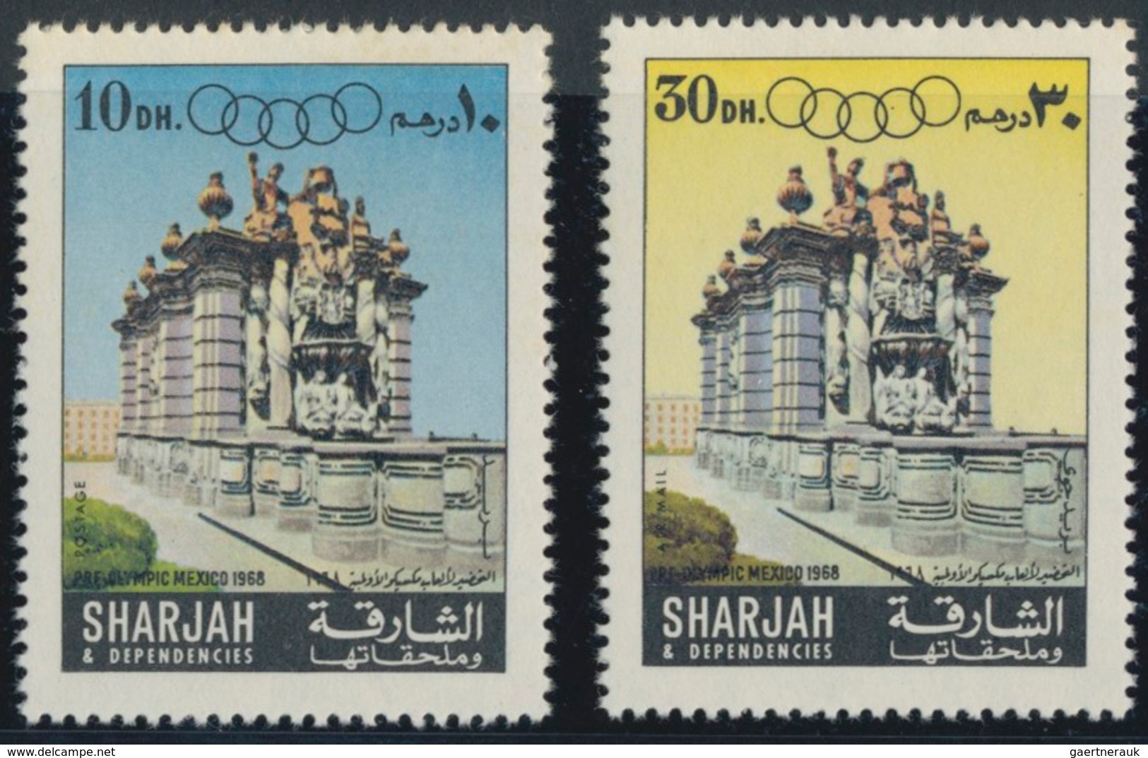Thematik: Olympische Spiele / Olympic Games: 1967, Sharjah, Olympic Games Mexico '68, Proof Set Of S - Andere & Zonder Classificatie