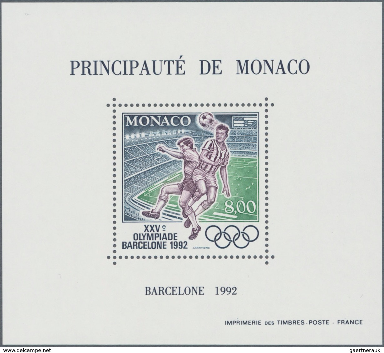 Thematik: Olympische Spiele / Olympic Games: 1992, MONACO: Summer And Winter Olympics Barcelona And - Andere & Zonder Classificatie