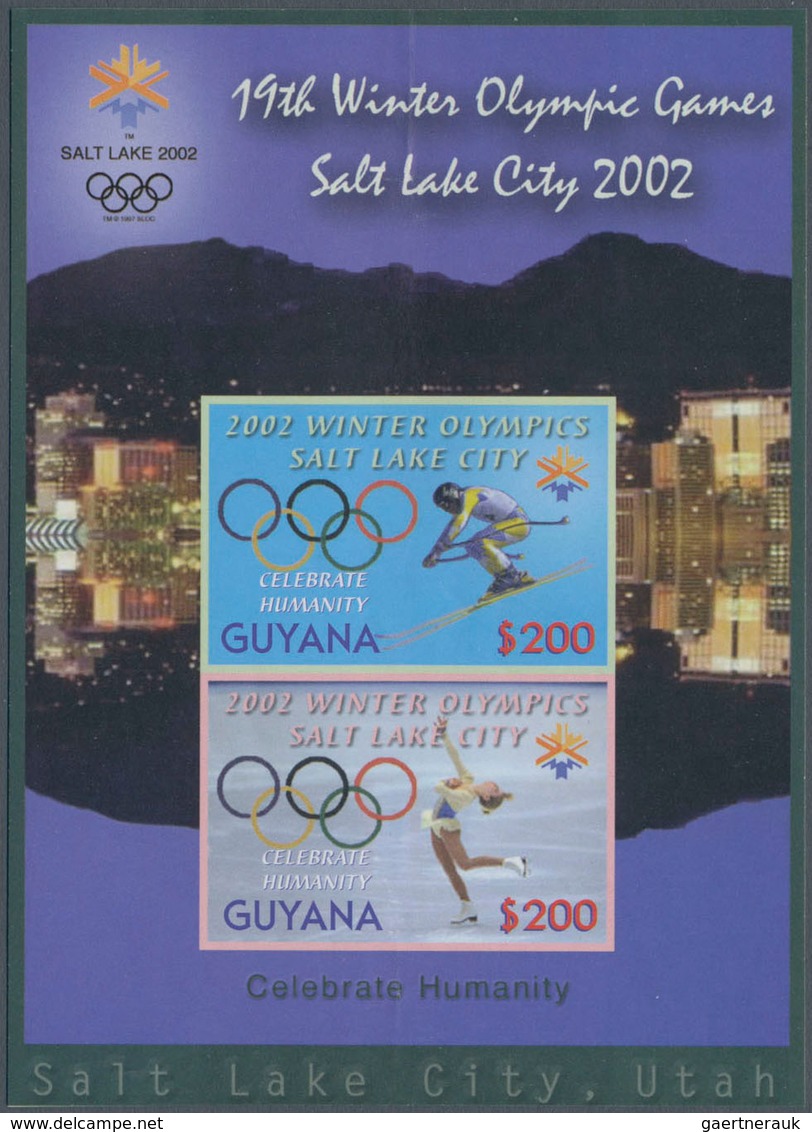 Thematik: Olympische Spiele / Olympic Games: 2002, GUYANA: Winter Olympics Salt Lake City Complete S - Andere & Zonder Classificatie