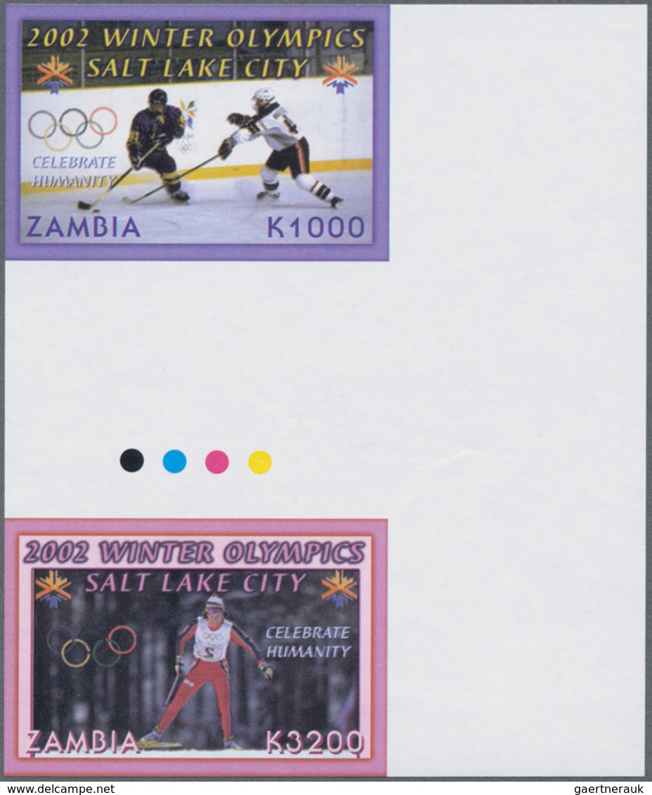 Thematik: Olympische Spiele / Olympic Games: 2002, ZAMBIA: Winter Olympics Salt Lake City Complete S - Andere & Zonder Classificatie