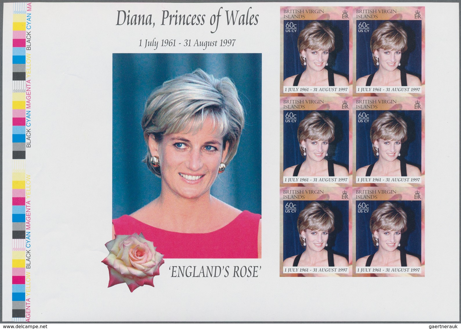 Thematik: Persönlichkeiten - Prinzessin Diana / Personalities - Princess Diana: 2008, BRITISH VIRGIN - Berühmte Frauen