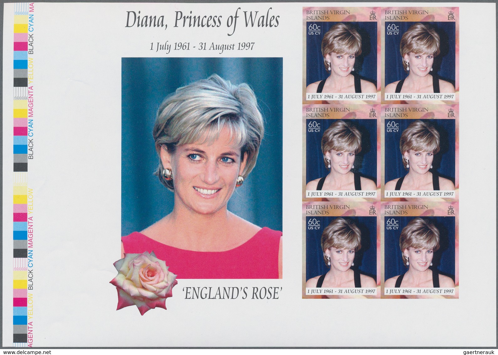 Thematik: Persönlichkeiten - Prinzessin Diana / Personalities - Princess Diana: 2008, BRITISH VIRGIN - Famous Ladies