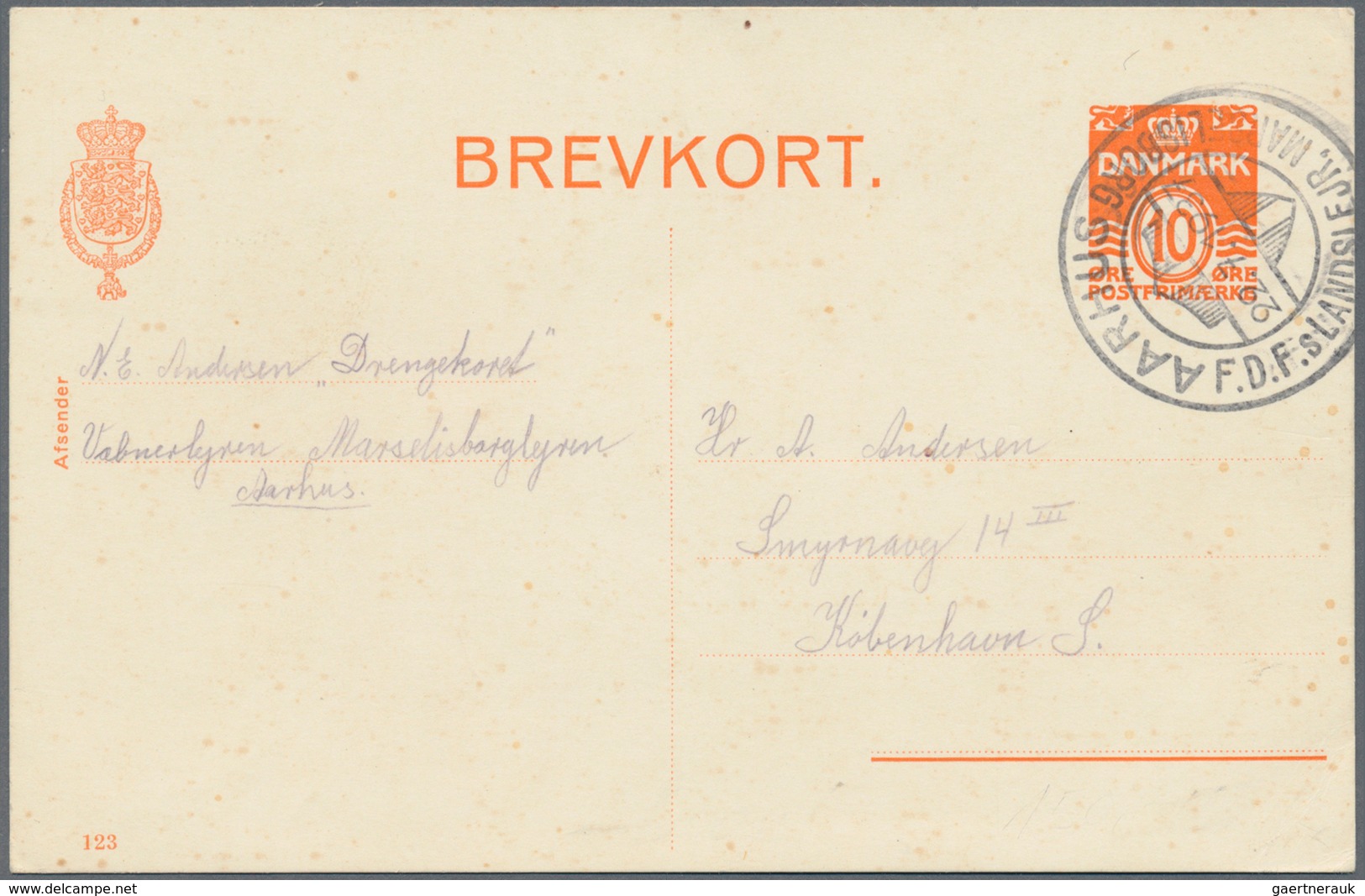 Thematik: Pfadfinder / Boy Scouts: 1937, Denmark. Postcard 10 öre Sent With Special Cancellation "F. - Andere & Zonder Classificatie