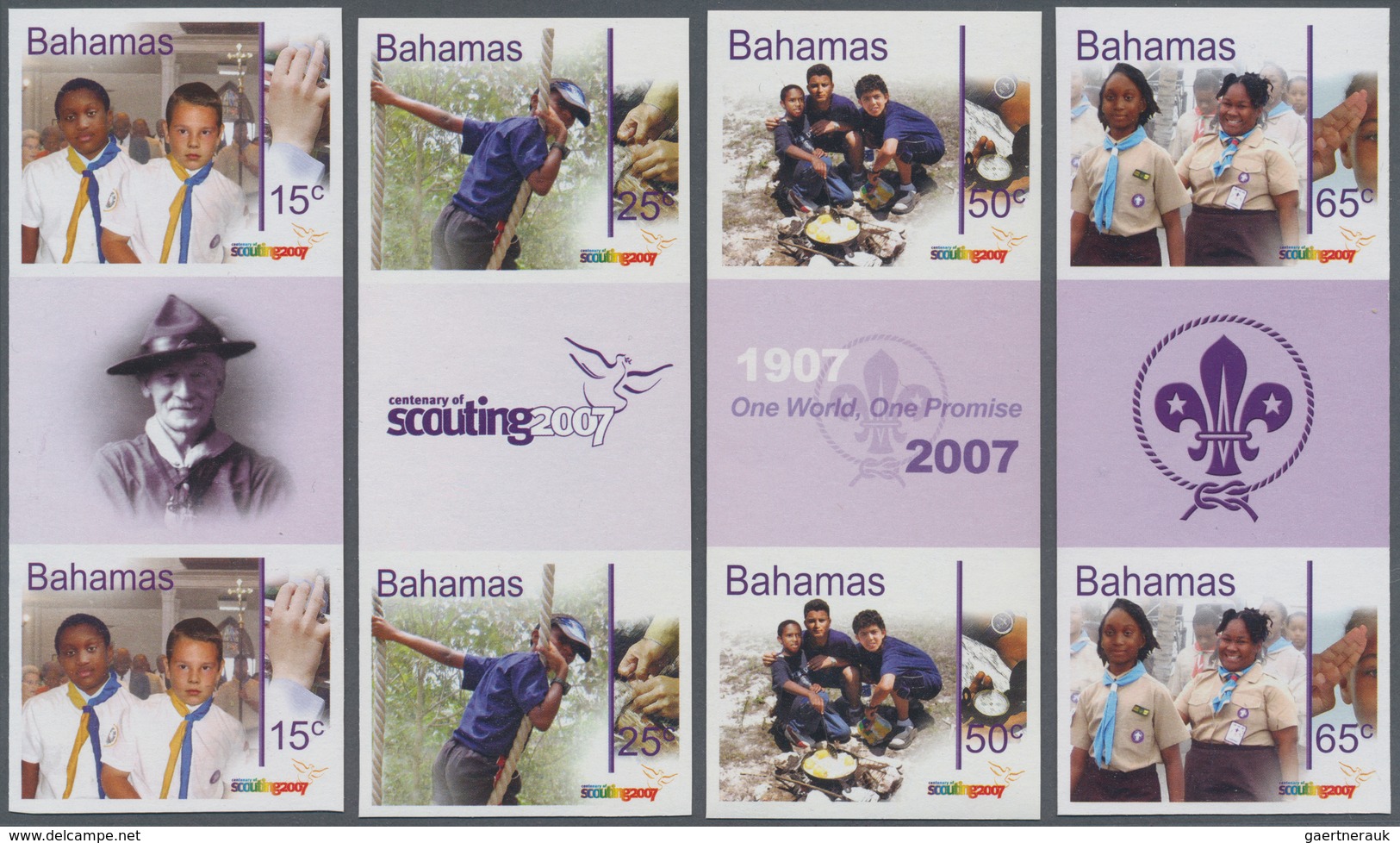 Thematik: Pfadfinder / Boy Scouts: 2007, Bahamas. Complete Set "100 Years Scout Movement" (4 Values) - Sonstige & Ohne Zuordnung