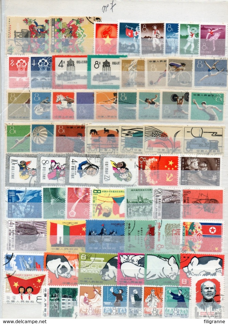 belle collection de chine obliteree en series completes annees1950/67  tres forte cote prix depart 50 euros