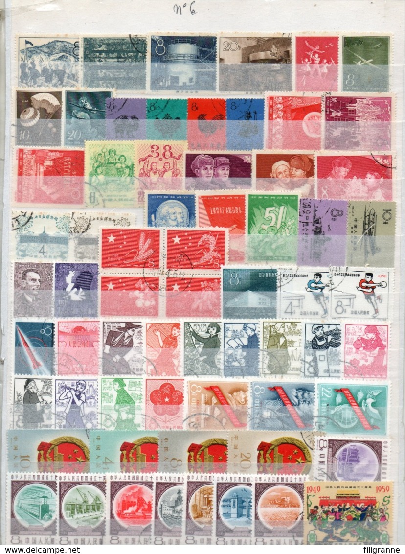 belle collection de chine obliteree en series completes annees1950/67  tres forte cote prix depart 50 euros