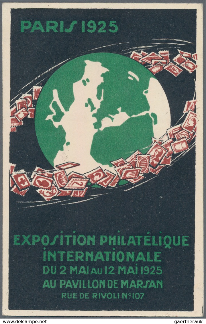 Thematik: Philatelie / Philately: 1925, France. Postcard 45c Pasteur "Exposition Philatelique Intern - Andere & Zonder Classificatie