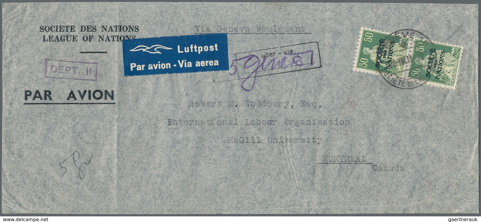 Thematik: Politik / Politics: 1941, Switzerland. Pre-printed Long Format Airmail Cover "Societe Des - Unclassified