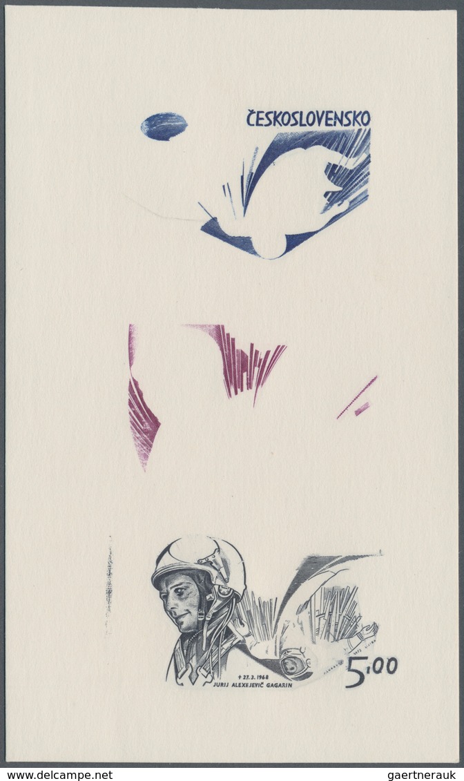 Thematik: Raumfahrt / Astronautics: 1973, Czechoslovakia, 3kc. "Grissom/White/Chaffee" And 5kc. "Gag - Other & Unclassified