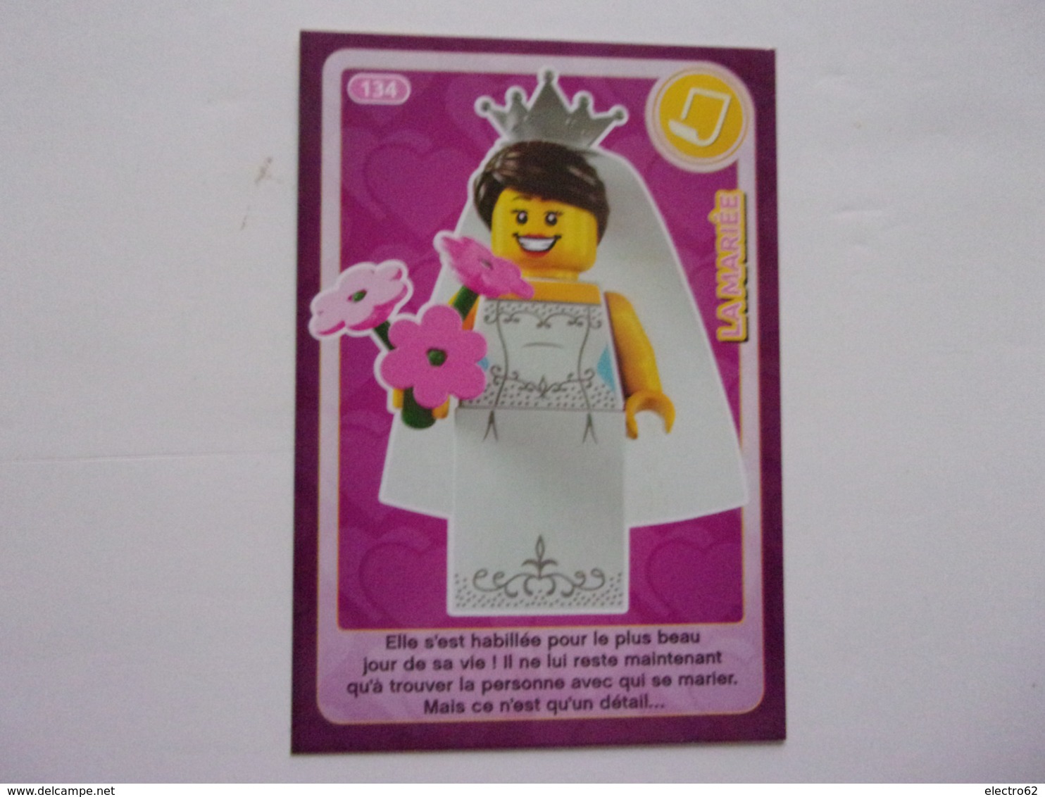 Carte LEGO AUCHAN CREE TON MONDE N°134 La Mariée - Autres & Non Classés