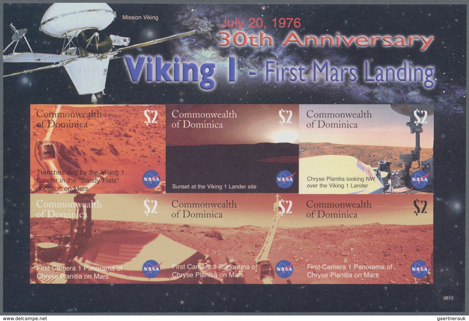 Thematik: Raumfahrt / Astronautics: 2006, Dominica. Imperforate Miniature Sheet Of 6 For The Set "Sp - Sonstige & Ohne Zuordnung