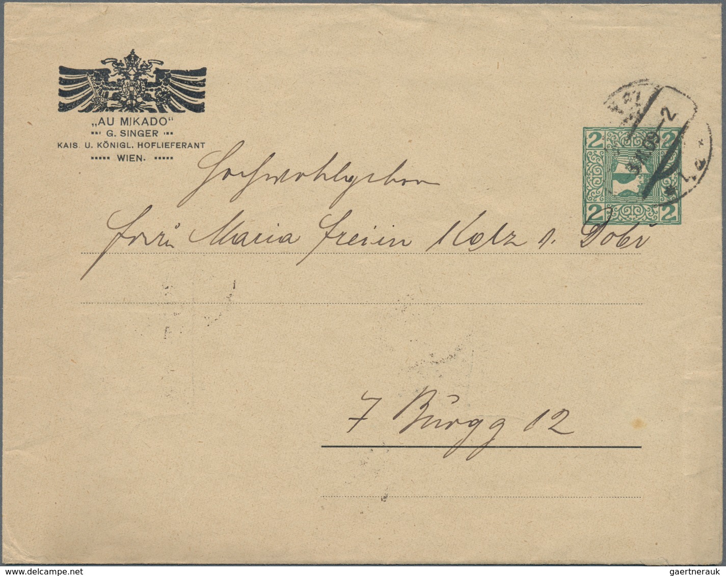 Thematik: Religion / Religion: 1902, Austria. Private Envelope 2h Merkurkopf, Nach Rechts (Mercury H - Andere & Zonder Classificatie