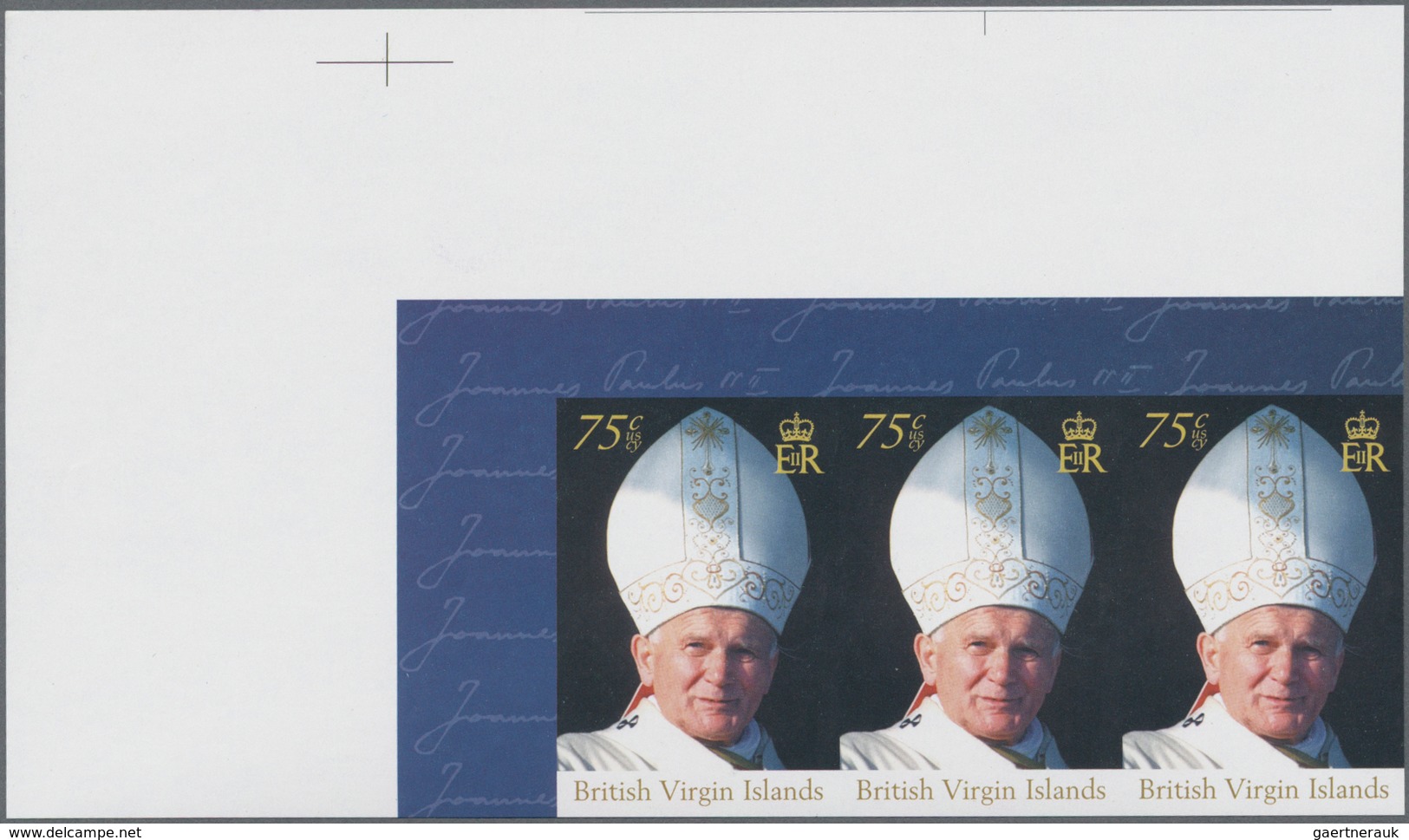 Thematik: Religion / Religion: 2005, BRITISH VIRGIN ISLANDS: Death Of Pope John Paul II. 75c. In A H - Other & Unclassified