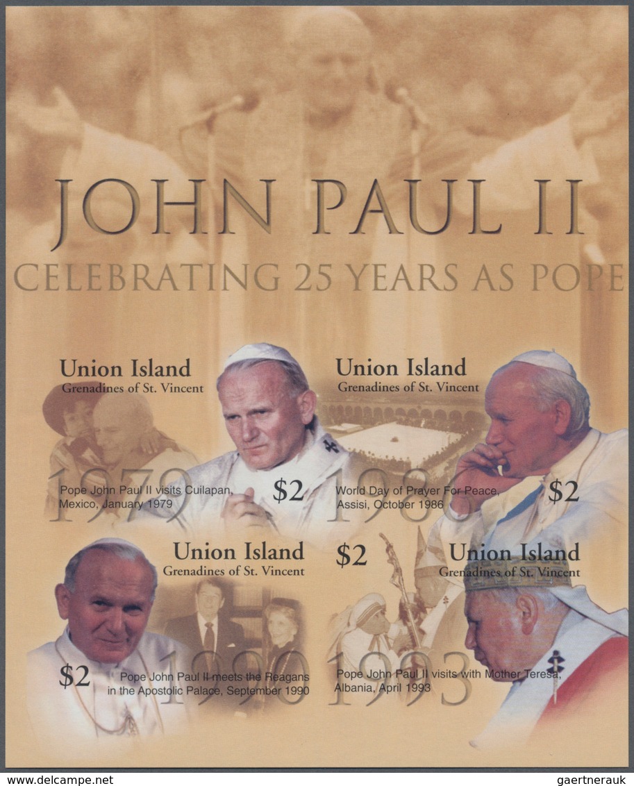 Thematik: Religion / Religion: 2005, ST. VINCENT - UNION ISLAND: 25 Years Pope John Paul II. Complet - Other & Unclassified