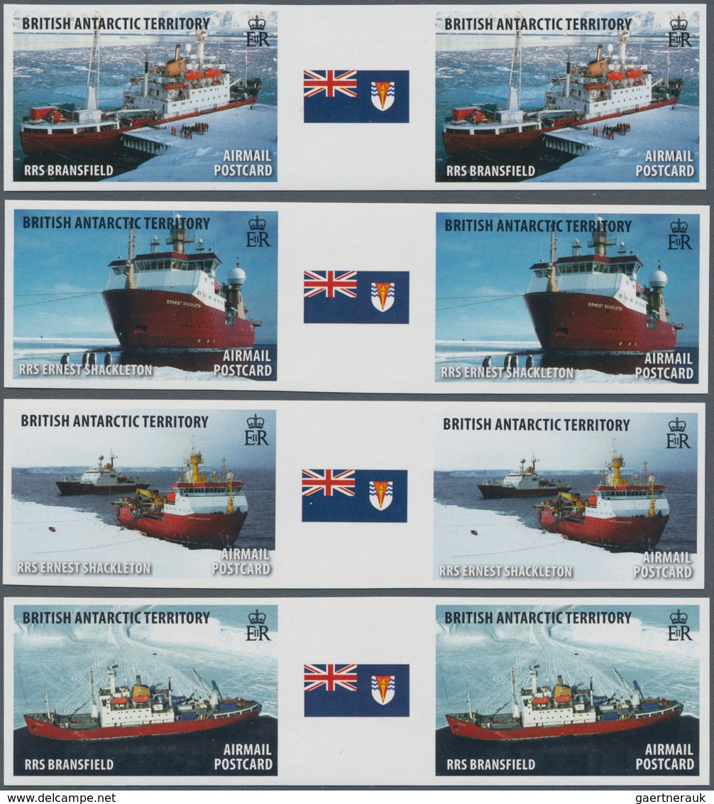 Thematik: Schiffe / Ships: 2011, BRITISH ANTARCTIC TERRITORY: Research Ships Part Set Of Four Differ - Boten