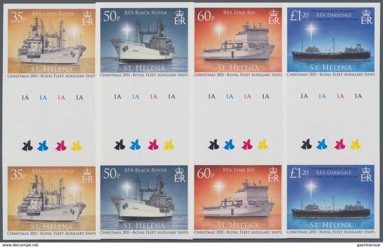Thematik: Schiffe / Ships: 2011, ST. HELENA: Christmas 'Auxiliary Ships Of The Royal Fleet' Complete - Boten