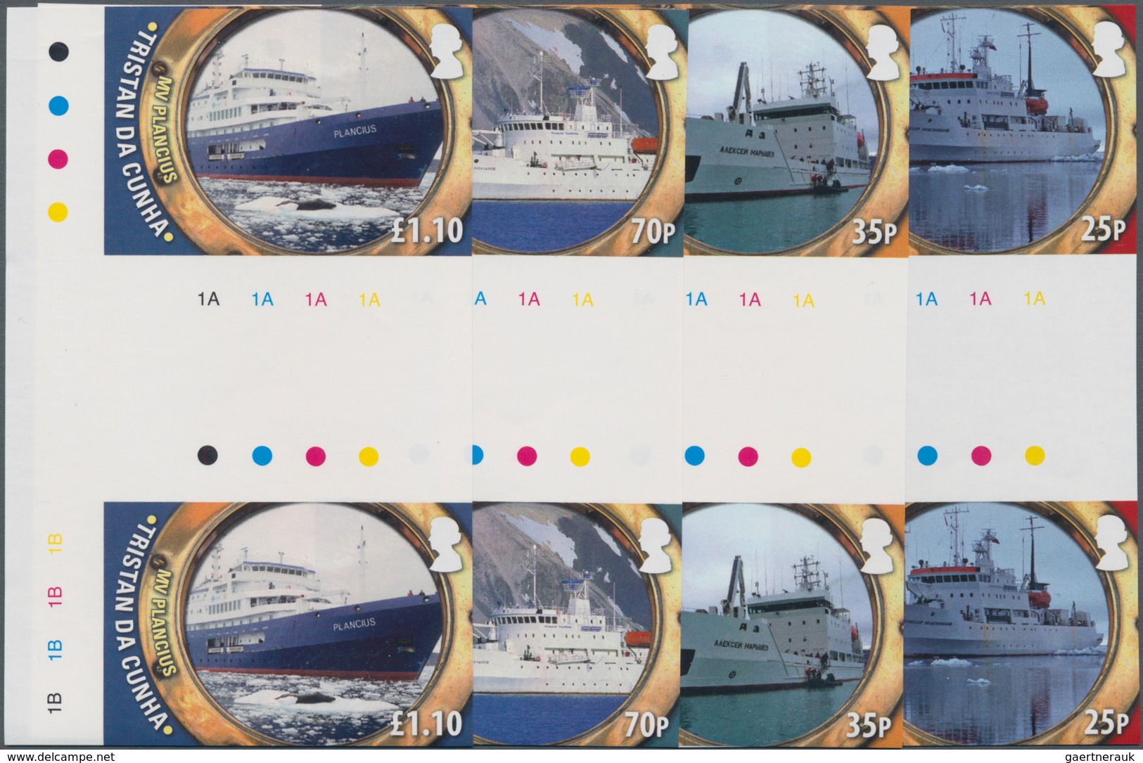 Thematik: Schiffe / Ships: 2011, TRISTAN DA CUNHA: Ships Complete Set Of Four In Vertical IMPERFORAT - Schiffe