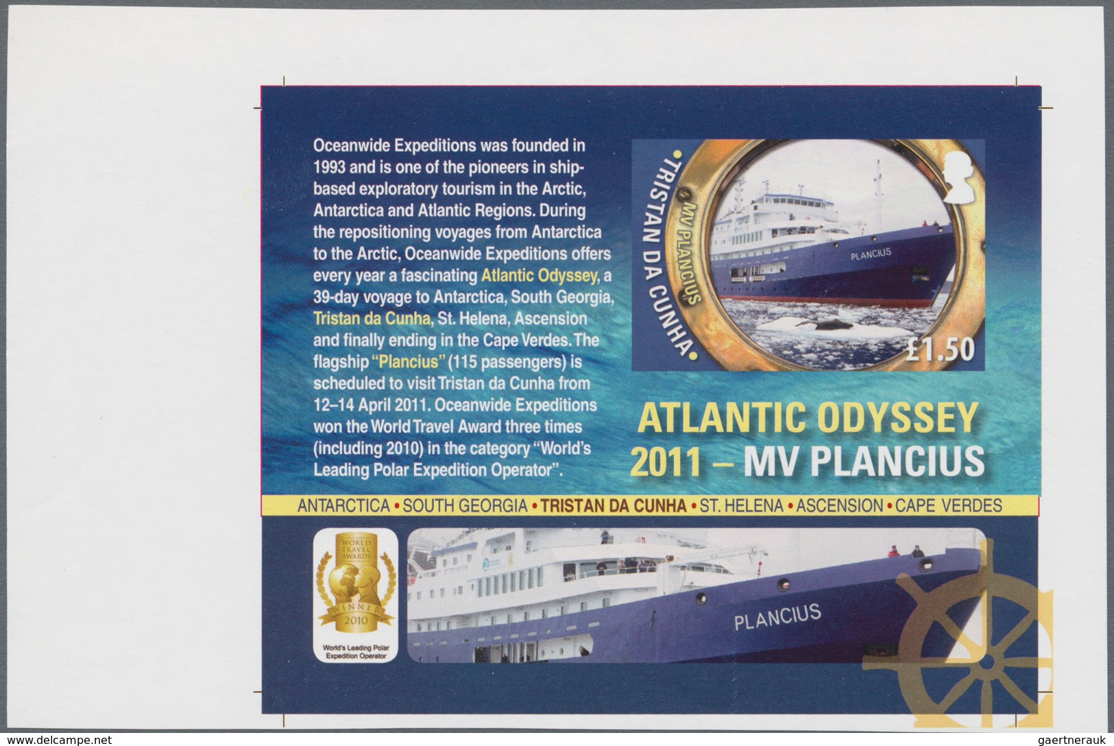 Thematik: Schiffe / Ships: 2011, TRISTAN DA CUNHA: Ships Complete Set Of Four In Vertical IMPERFORAT - Ships