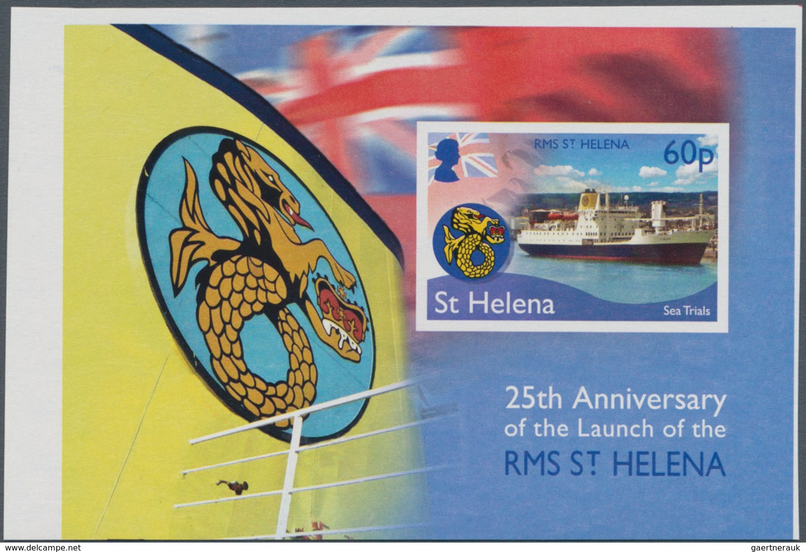 Thematik: Schiffe / Ships: 2014, ST. HELENA: 15 Years RMS 'St. Helena' (Laying Of The Keel, Hull Con - Boten