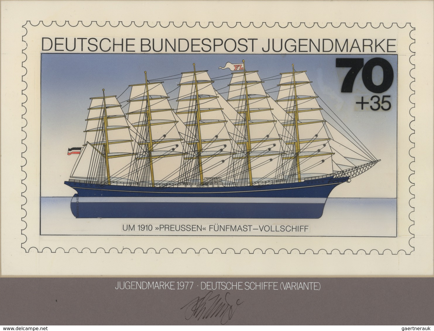 Thematik: Schiffe-Segelschiffe / Ships-sailing Ships: 1977,Bund, Fast Identischer Künstlerentwurf (2 - Boten