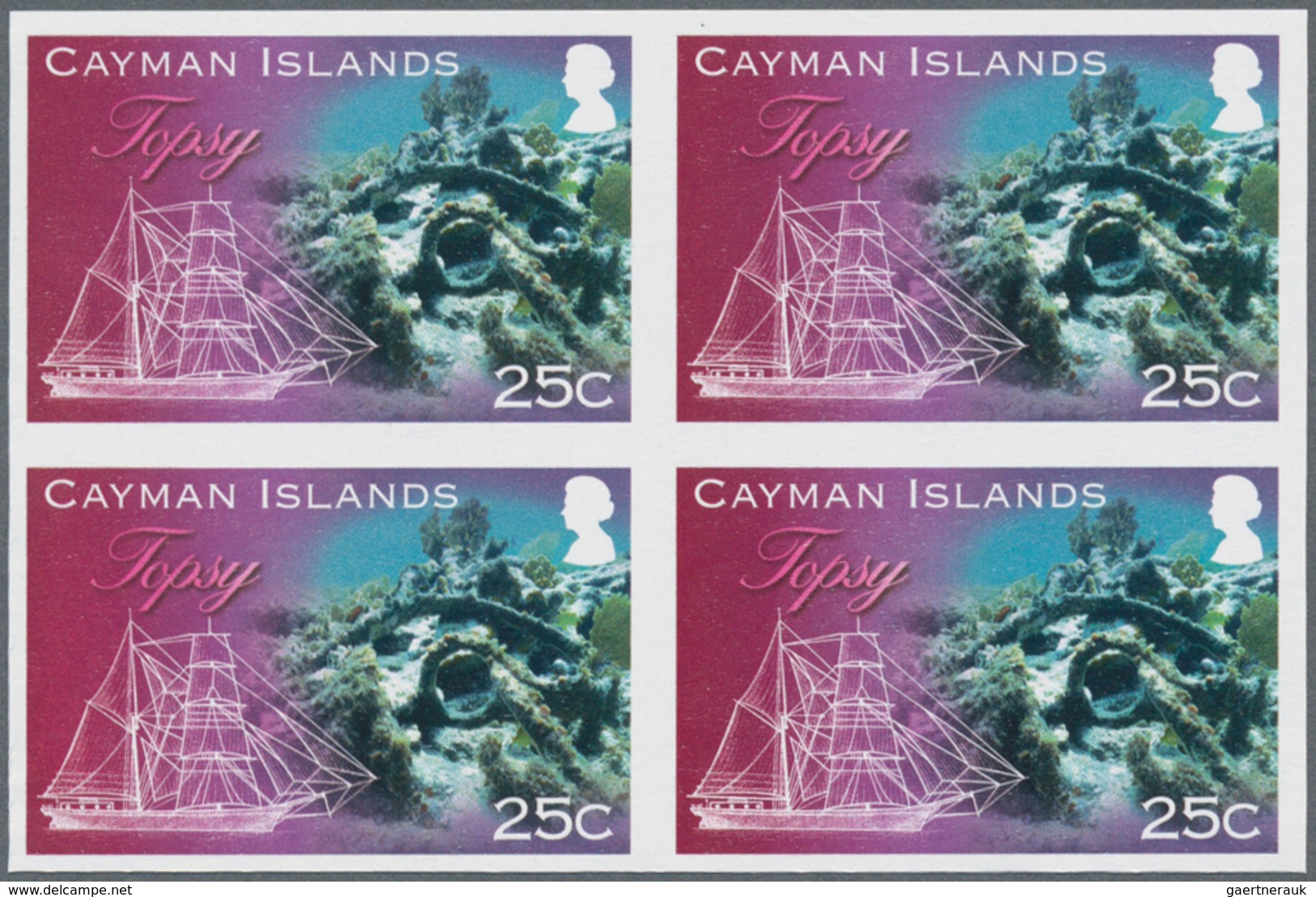 Thematik: Schiffe-Segelschiffe / Ships-sailing Ships: 2013, Cayman Islands. Imperforate Block Of 4 F - Boten
